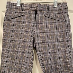 GAP Grey Plaid Signature Skinny Cropped Ankle Pants Size 2 PETITE